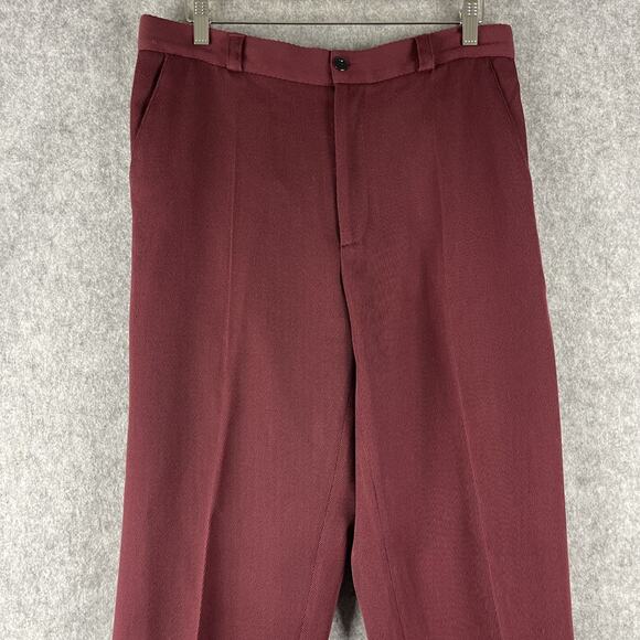 Versus Versace Wool Trouser Pants Mens US 34x29 Burgundy Cuffed Italy Made - Picture 2 of 14